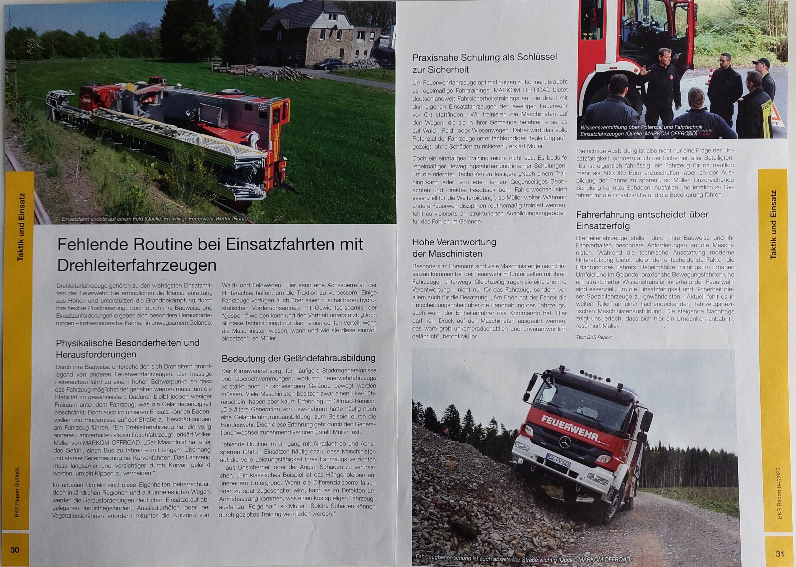 BKS Report 04-2025, Drehleiter-FHG